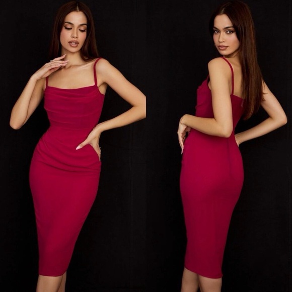 House of CB Red Midi Dress - Picture 2 of 7